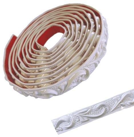 Molding Trim Self Adhesive, Peel and Stick Wall Ceiling Decorative Trim 3D Wallpaper Border for Photo Frame, Mirror Edge and Background Wall Decorations