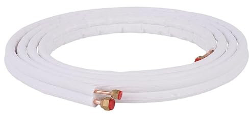 TUBERIA COBRE AISLADO AIRE ACONDICIONADO BI-POLAR 1/4-3/8 3 METROS CON TUERCAS ABOCARDADAS