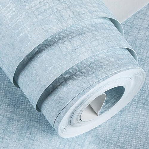 Trafagala Plain Blue Wallpaper Geometric Tartan Design Embossed Wallpaper Check Textured for Bedroom Adults Girls Living Room Hallway and Stairs Wall Paper Roll
