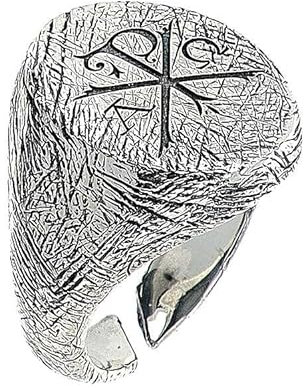 Verstellbarer HOLYART Collection Ring aus Silber 925 mit Alpha und Omega