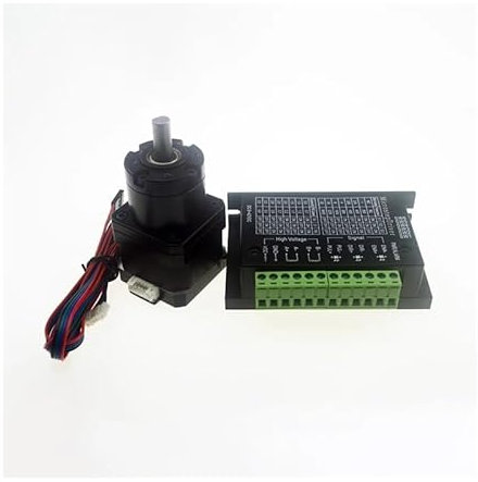 NHKSFBLQ 2-Phase 4-Wire Nema17 1.8° Step Angle Stepper Electronic Starter with Driver Ratio 19:1,27:1,50:1 Planetary Gearbox for CNC milling Machine(Gearbox Ratio 50)