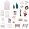 Wichteltür Set, Wichtel Baustelle Set, DIY- Baustelle Miniatur Wichtel Zubehör, Weihnachtsdekoration, Niedlich Wichtelhaus Bastelset, Kinderzimmer Dekoration für Weihnachten