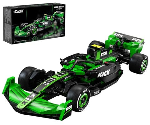 LIKLIKLINK Technik Rennwagen Bausteine für Kick Sauber F1 Team C44-2024, 314 Teile Klemmbausteine Sportwagen Modellbausatz, 1:24 MOC Rennenauto Spielzeug Bauset Kompatibel mit Großen Marken