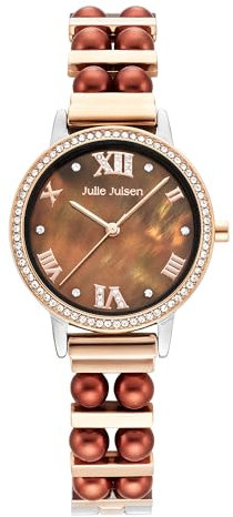 Julie Julsen Damen Damenuhr 22cm Synth. Zirkonia Edelstahl Mehrfarbig Quarzwerk Mineralglas 148000038-2