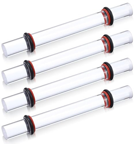 UEPOA Acryl Tonrollen, 4 Stück Transparent Tonwalze Massiver Acryl Ton Roller Acrylstab Polymer Clay Zubehör für DIY-Rollwerkzeug zum Modellieren