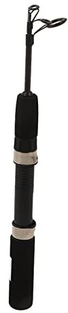 Baxnore Mini-EIS-Angelrute, Kohlefaser-Teleskop-Angelrute, ultraleichte Kurze Eisangel-Winterrute mit Keramik-Führungsring für Sea River (3 Abschnitte 69 cm)
