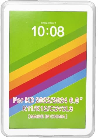 DIY Clear Case Compatible for 6 Inch Amazon Kindle 11th Generation 2024 and 2022, Lightweight Scratchproof Slim Soft TPU Silicone Case Protective Back Cover Reinforced Edge Corners,Clear