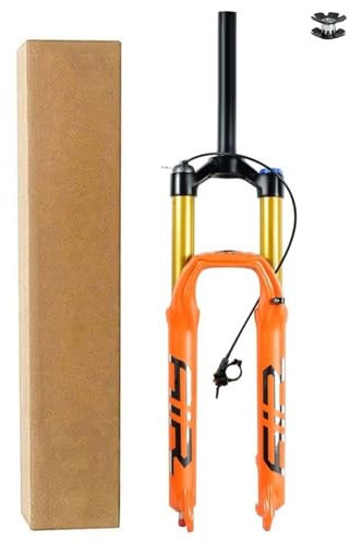 LPYDWZ Forcella Anteriore MTB Air 26 27,5 29 Pollici, Lega di Magnesio 1-1/8 Tubo Dritto Sterzo Escursione 140mm Forcella Ammortizzata for Mountain Bike Regolazione Rimbalzo(Remote Lock - A,26 inch)