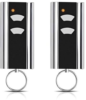 Lot de 2 pièces de rechange pour émetteur manuel Normstahl - Ouverture de porte de garage - 433,92 MHz - 2 canaux - Compatible avec Normstahl Entrematic RCU 433-2, RCU 433-4, EA433 2KM, EA433 2KS