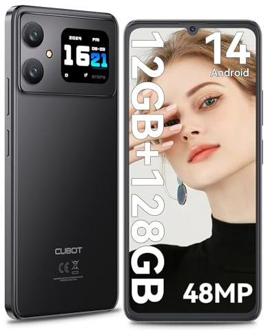 CUBOT A20 - Telefonos Moviles Libres 12GB+128GB/1TB, Android 14 Movil, Pantalla HD+ 6.75 (90Hz) con Mini Pantalla de 1.83, Cámara 48MP+16MP, Batería 5100mAh, Smartphone 4G Dual SIM, Face ID, GPS