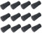 WOONEKY 12 Piezas Cubiertas de de Bastones de Trekking Antideslizantes y Protectoras Accesorios para Senderismo y Color Negro