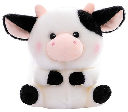 VANZACK Kuscheliges Kuh Plüschtier Cartoon Design Füllung Weiches Kuscheltier für für Freunde und Familie Leicht und Tragbar