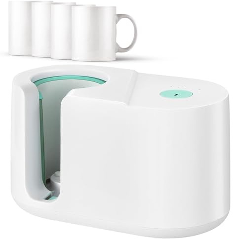 Pressa a caldo per tazze, pressa a sublimazione portatile per bicchieri, tazze, bicchieri e tazze con rilevamento automatico e 4 tazze incluse