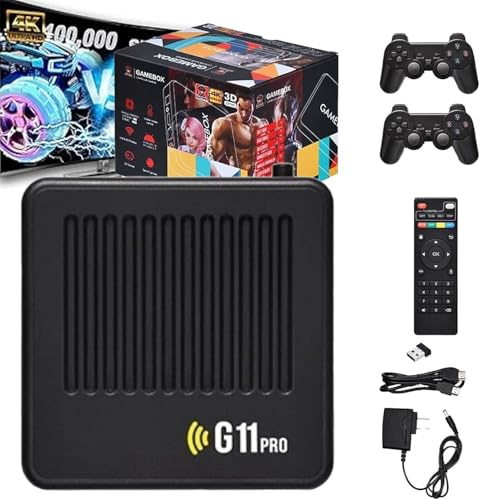 Retrowave G11 Pro 100000 Spiele, Kabellos Gamepad mit Doppel-Vibration, PS4/PC/Android/Steam Deck Kompatibel, Wireless Controller mit Bluetooth 5.0/2.4G USB-Dongle (64G)