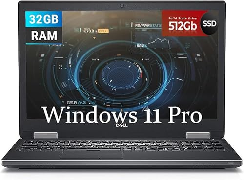 Dell Precision 7530 Business Laptop, 15.6 FHD(1920 x 1080) Workstation, Intel Core i7-1265U, RAM 32 Go, SSD 512 Go, Clavier QWERTY, Windows 11 Pro (renouvelé)