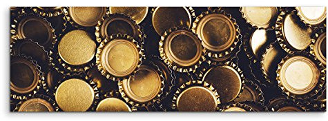 Sinus Art XXL Panoramabild 150x50cm Food-Fotografie – Kronkorken