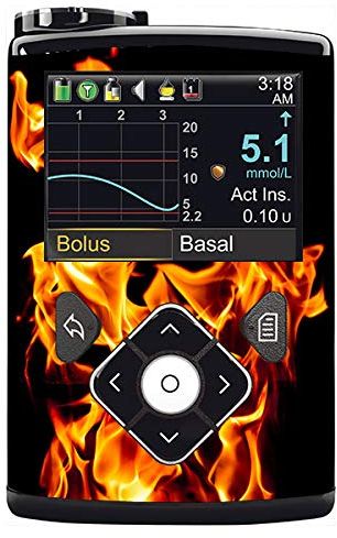 Minimed Sticker (inkl. Clip) – Flames | Diasticker®
