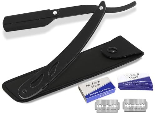 Rasiermesser Wechselklinge Set Stahl inkl. 20 Rasierklingen für eine gündliche Rasur mit Aufbewahrungsetui (Rasiermesser + 20 Wechselklingen)