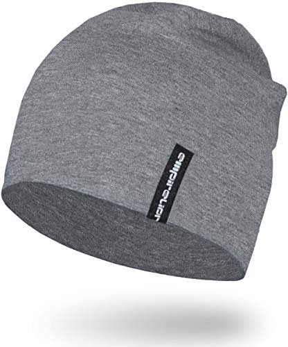 EMPIRELION 9 Multifunktionale Leichte Mütze Running Beanie-Mützen Skull Cap Radsport-Kappen Helmfutter Helm Unterziehmütze Schlaf Kappen für Damen Herren (Mitte grau Melange)