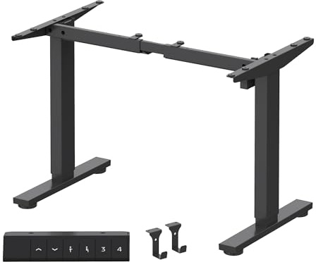 FLEXISPOT EN1 Height Adjustable Standing Desk Frame, Black