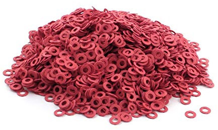 New Lon0167 5000Pcs 3mm Vorgestellt Innendurchmesser Rote Flache zuverlässige Wirksamkeit Ölbeständigkeit Isolierte Unterlegscheibe(id:0a7 6a 4d 0ee)