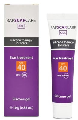 BAPSCARCARE Silikon-Gel mit UV-Schutz | Narbencreme | Reduziert die Sichtbarkeit von Narben und Narbenbeschwerden | Tube 10 g