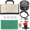 Carkio Air Filter Pre-Filter Oil Fuel Filter Spark Plug Fuel Line Shut Off Value Kit Compatible with John Deere D140 D130 L120 Z425 X130R L118 LA135 MIU11286 Briggs & Stratton 499486 499486S