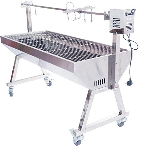 GS Multitrade Spanferkelgrill mit Motor - Grillwagen Edelstahl 150 cm höhenverstellbar