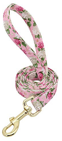 Beirui Hundeleine mit Blumenmuster, für kleine, mittelgroße und große Hunde, robust, Polyester, leicht, 150 cm, Hellrosa