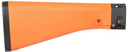 Worker - M16 Schulterstütze für NERF-Blaster - Schwarz-Orange - Dartblaster Modding - Blaster-Tuning & Zubehör