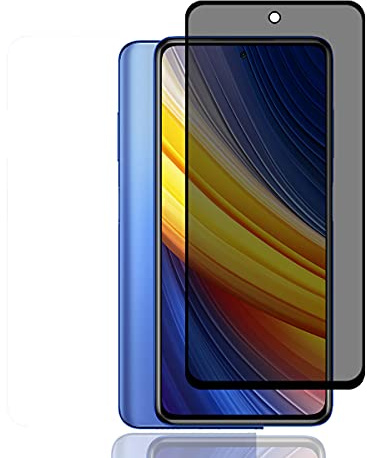 Yiunssy Protector de pantalla Privacidad para Xiaomi Poco X3 Pro/Poco X3 NFC,Dureza 9H,Anti Espía Cristal Templado,Privacy Vidrio Templado para Xiaomi Poco X3 Pro/Poco X3 NFC