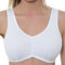 Gemm Womens Comfort Soft Cotton Pull On Stretch Lycra Sleep Yoga Plus Size Bra UK White