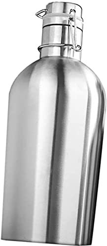 TSTSM 2 L Edelstahl Wasserflasche, Trinkflaschen, Becher für Camping Tragbares Bierfass Flachmann Haushalt-1 littre