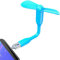 N NEWTOP Mini Ventilatore Micro USB e USB OTG Tascabile Regolabile Flessibile Ventola Raffreddamento Aria Portatile da Viaggio Fan per Cellulare Smartphone Computer Notebook Tablet (Azzurro)