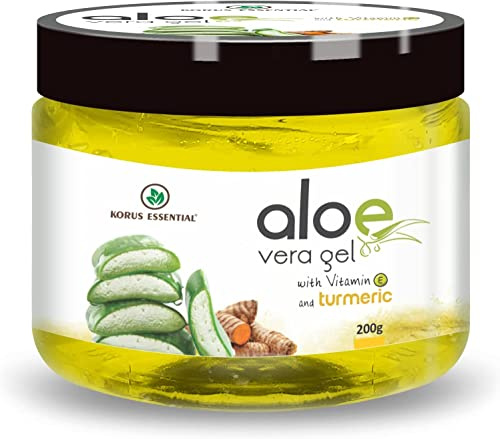 Pure Aloe Vera Gel With Turmeric and Vitamin E | For Skin and Hair - 200g Pack