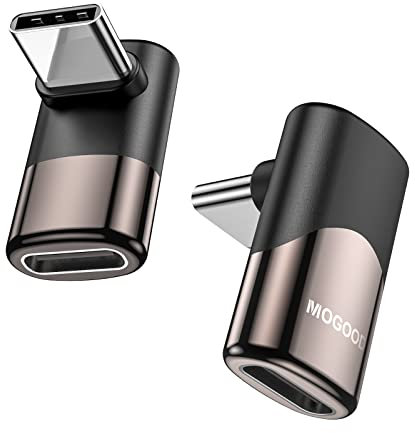 MOGOOD USB C 90 Grados Adaptador C Macho a C Hembra USB C Extender Adaptador Tipo-C de transmisión de Datos PD100W de Carga rápida y 8K@60Hz de Paso de vídeo para Accesorios de la Cubierta de Vapor