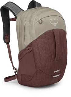 Osprey Comet Unisex Lifestyle Backpack Sawdust Tan/Raisin Red O/S