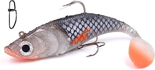 Set Gummifisch vorgebleit 20cm, 105 gr, Kunstköder Gummiköder von Behr Big Bait Hecht, Waller, Dorsch + Gratis Snap (Set#2)