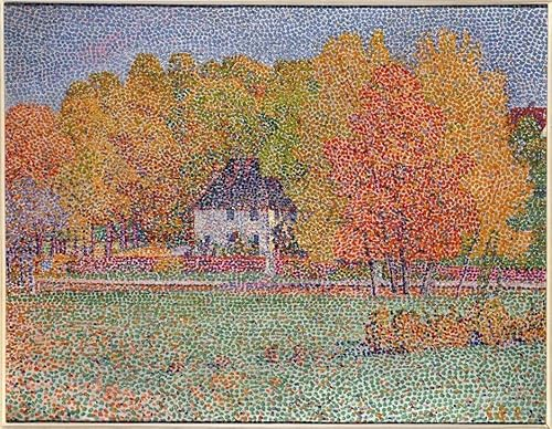 SYlale Bunte Wandkunstleinwand Leinwand Gemälde Berühmtes Gemälde Goethe's Garden House in Weimar by Christian Rohlfs für Wohnzimmer 60x90cm