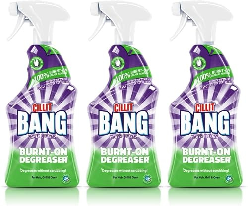 Cillit Bang Burnt On Degreaser l Removes Food Stains, Dirt & Grease l Size: 750ml (3 x 750ml)