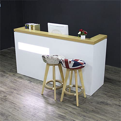 Empfangstheke, schlicht und modern, für Nischen, Bekleidungsgeschäft, Registrierkasse, Schönheitssalon, Bar, Eckrezeption, überall einsetzbar (Farbe: Weiß1, Größe: 60 x 50 x 100 cm) (Weiß2,