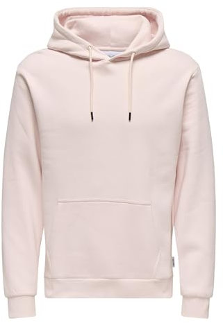 ONLY & SONS Onsceres Noos Sweat à Capuche Sweatshirt, Rose Barely, S Homme