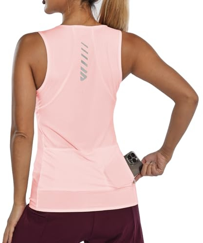 Lo.Gas, maglia da ciclismo da donna, senza maniche, traspirante, per ciclismo, mountain bike, sport, da donna, 4 tasche