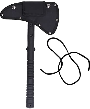Camping Axe, Steel Hand Tool Multifunctional Hatchet Hex Set Screws Wood Splitting Hatchet with Storage Bag Outdoor Axe Multitool Easy to Carry for Wood Splitting and Kindling