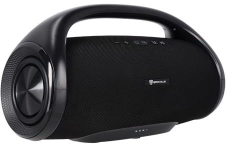 Rockville Canon-XXL Tragbarer Bluetooth-Lautsprecher, tiefer Bass, 60 W, TWS, 24-Stunden-Akku, wasserabweisend, EQ, SD/USB, AUX, perfekt für Partys, Outdoor