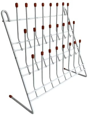 harayaa Abtropfhalter für Labor, Lagerregal, Küchenorganizer, Wandmontage, Abtropfregal, Abtropfgestell für Labor, Labor, Fabrikflasche, 24 Bit