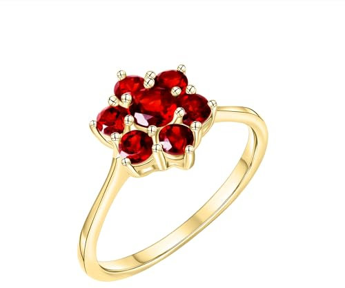 Fascination by Ellen K. Damen Ring 585/- Gold Glänzend Granat gelb 371370548-1