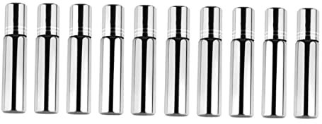 SKISUNO 10pcs Cap Perfume Bottle Travel Toiletry Roll Balls Essential Oil Storage Leakproof Portable