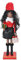 Holiday Shopping Lady Nutcrackers with Curly Hair Figurine Wood Christmas Puppet Figure Ornament Tabletop Shelf Decors