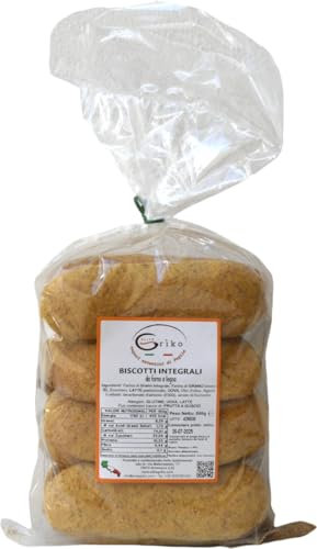 Biscotti Integrali, Pastarelle Integrali Pugliesi - Biscotti Integrali Cotti a Forno a Legna - Biscotti della nonna 500g
